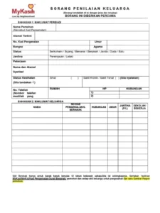 Borang permohonan Mykasih