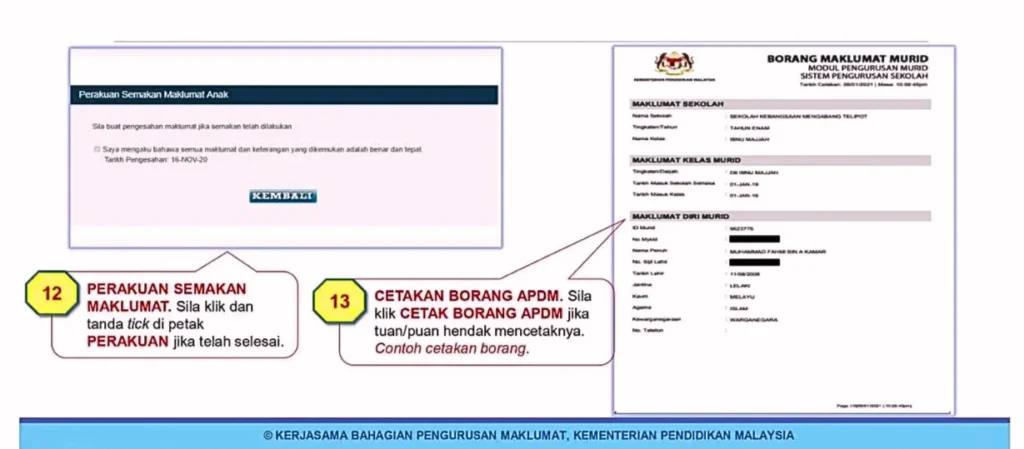 Cetakan borang APDM